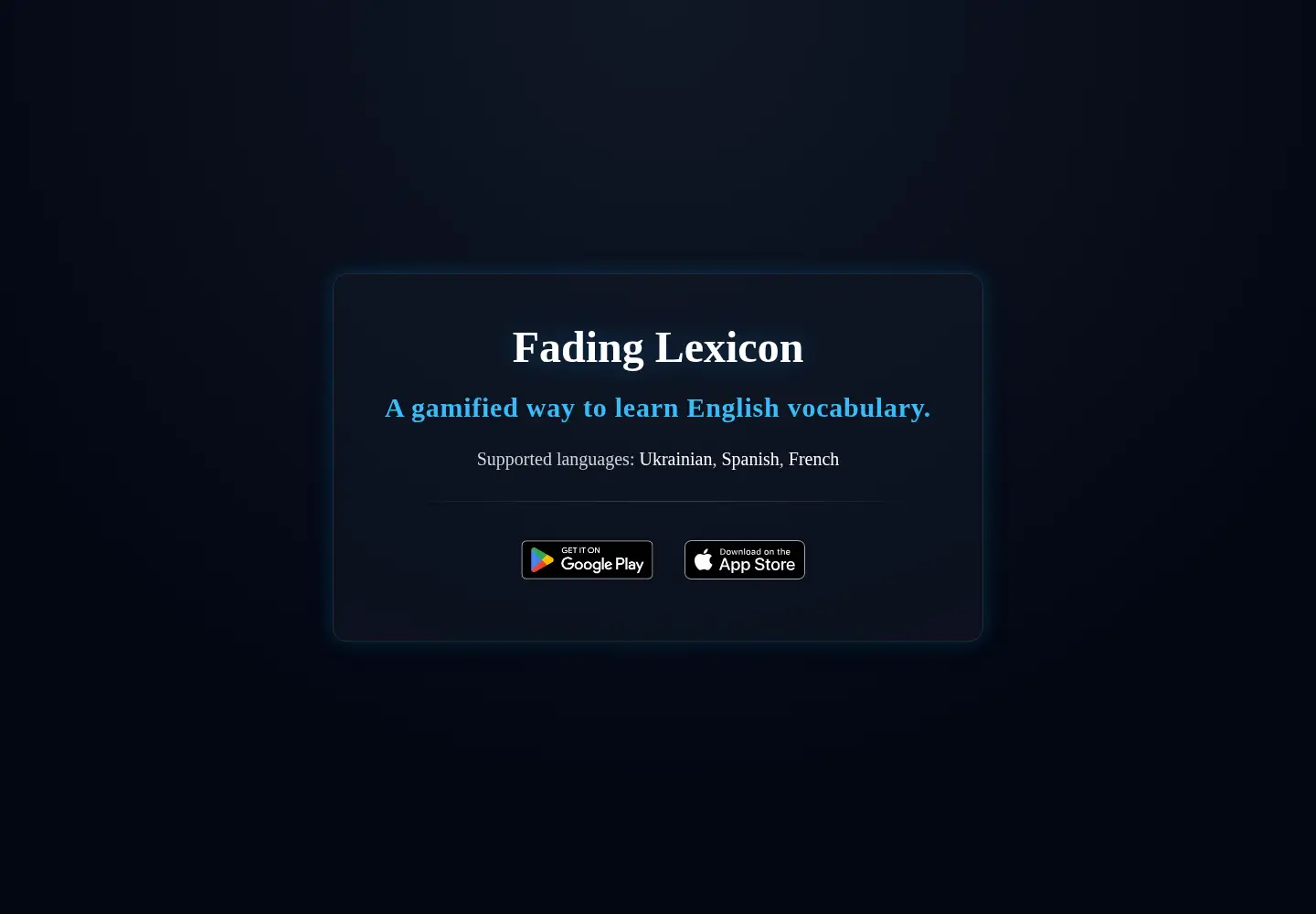 Screenshot of fadinglexicon.com