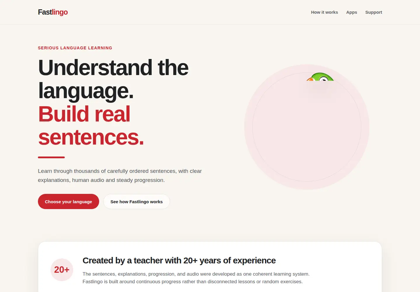 Screenshot of fastlingo.com
