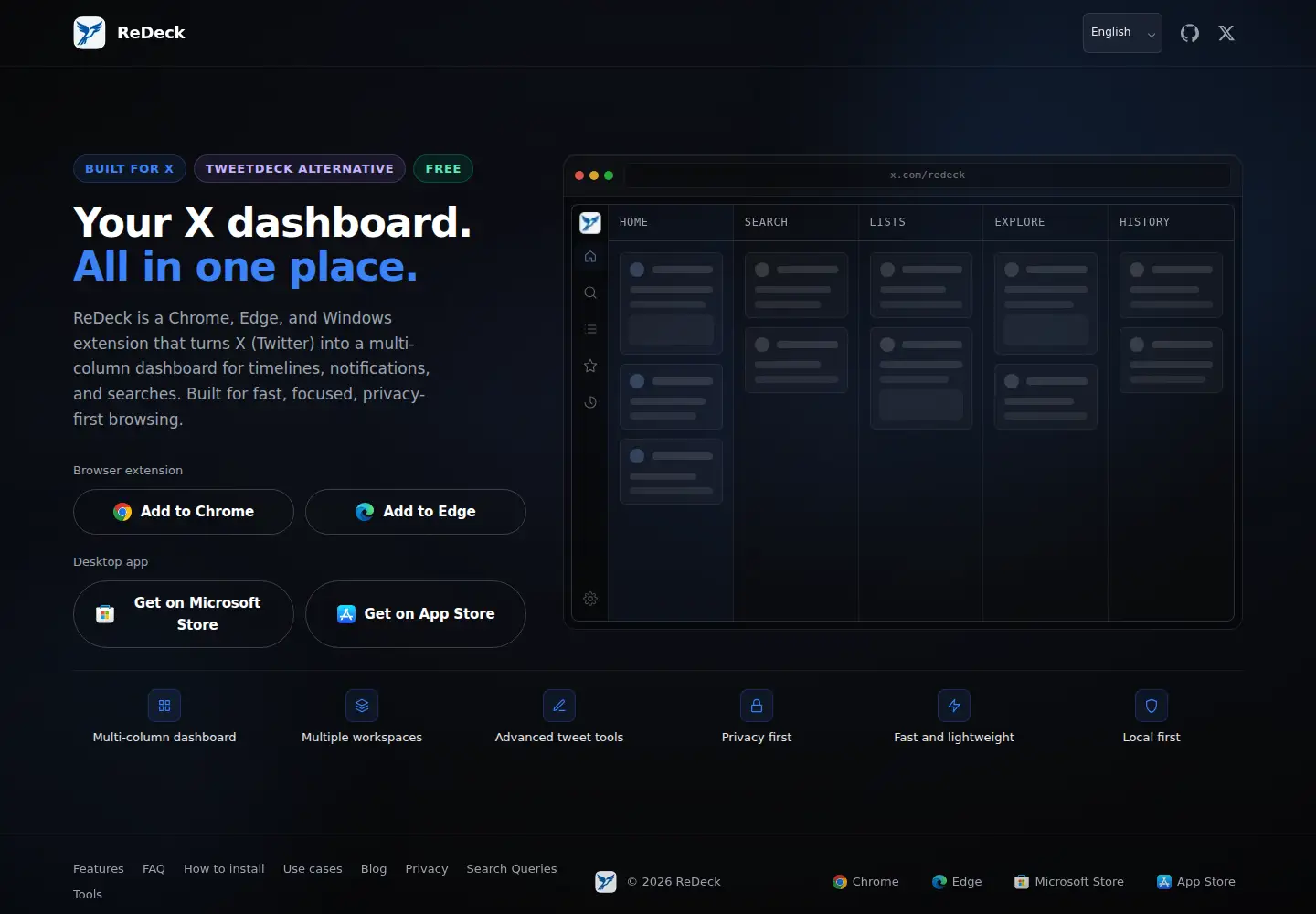 Screenshot of getredeck.com