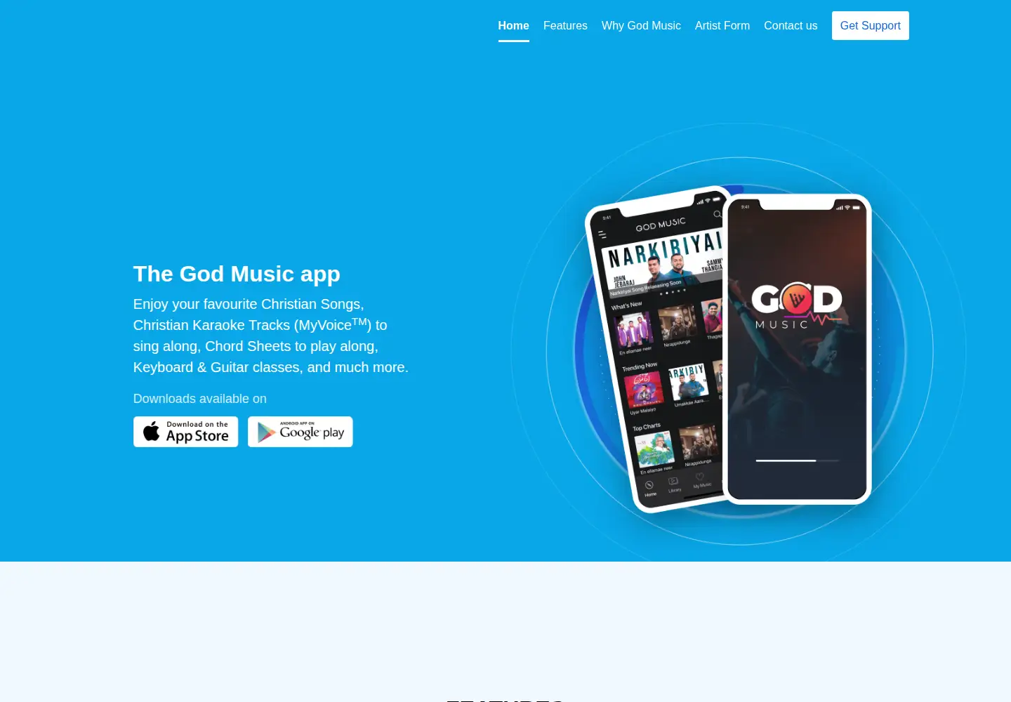 Captured homepage of godmusicapp.com in the current scan