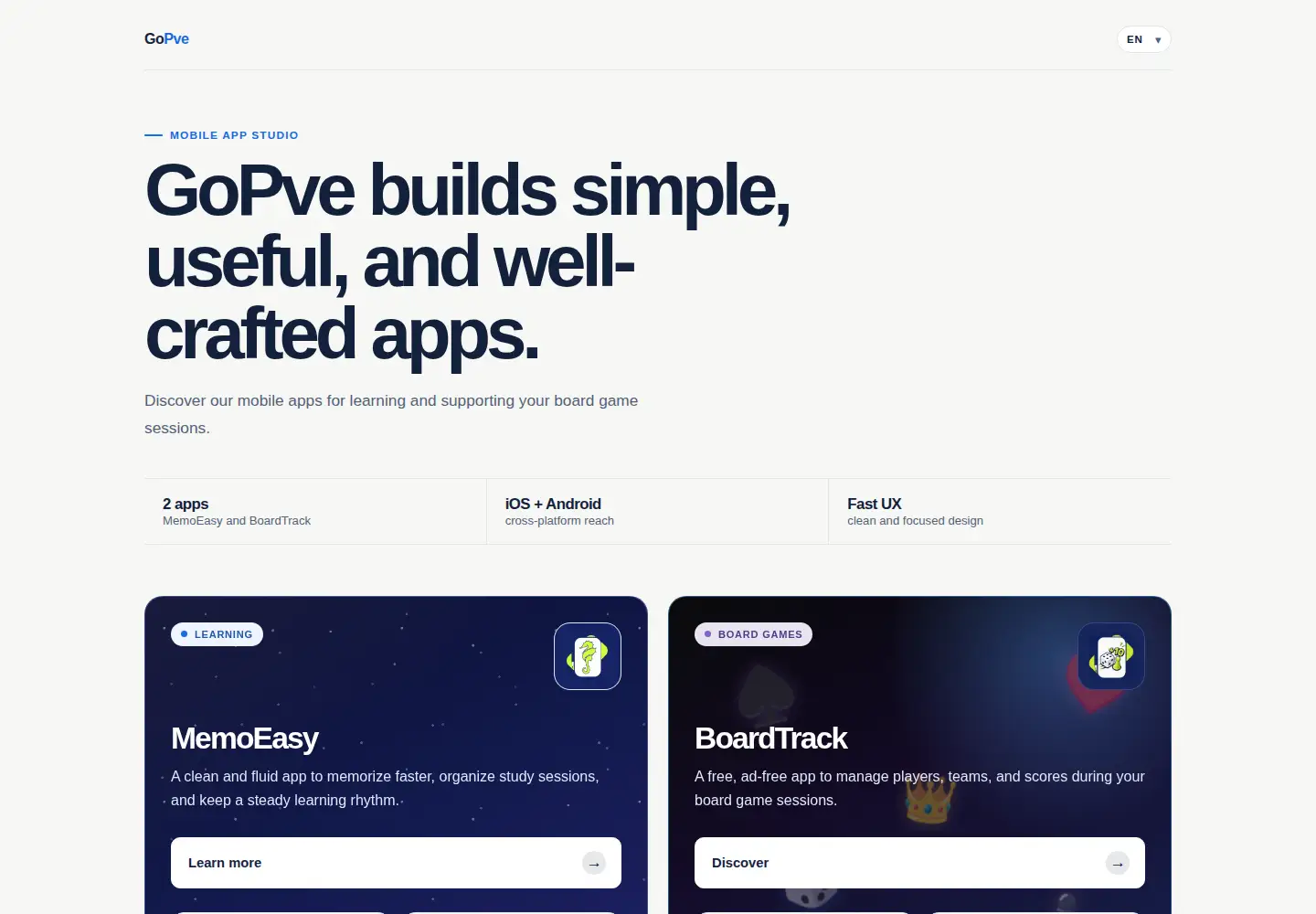 Captured homepage of gopve.com in the current scan