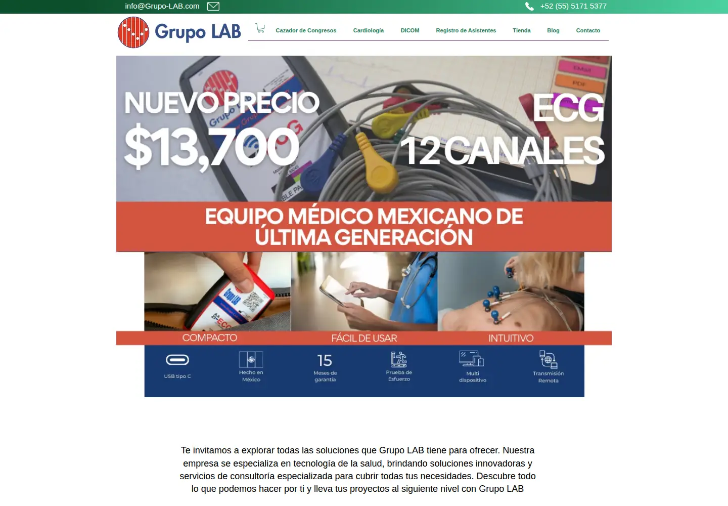 Captured homepage of grupo-lab.com in the current scan
