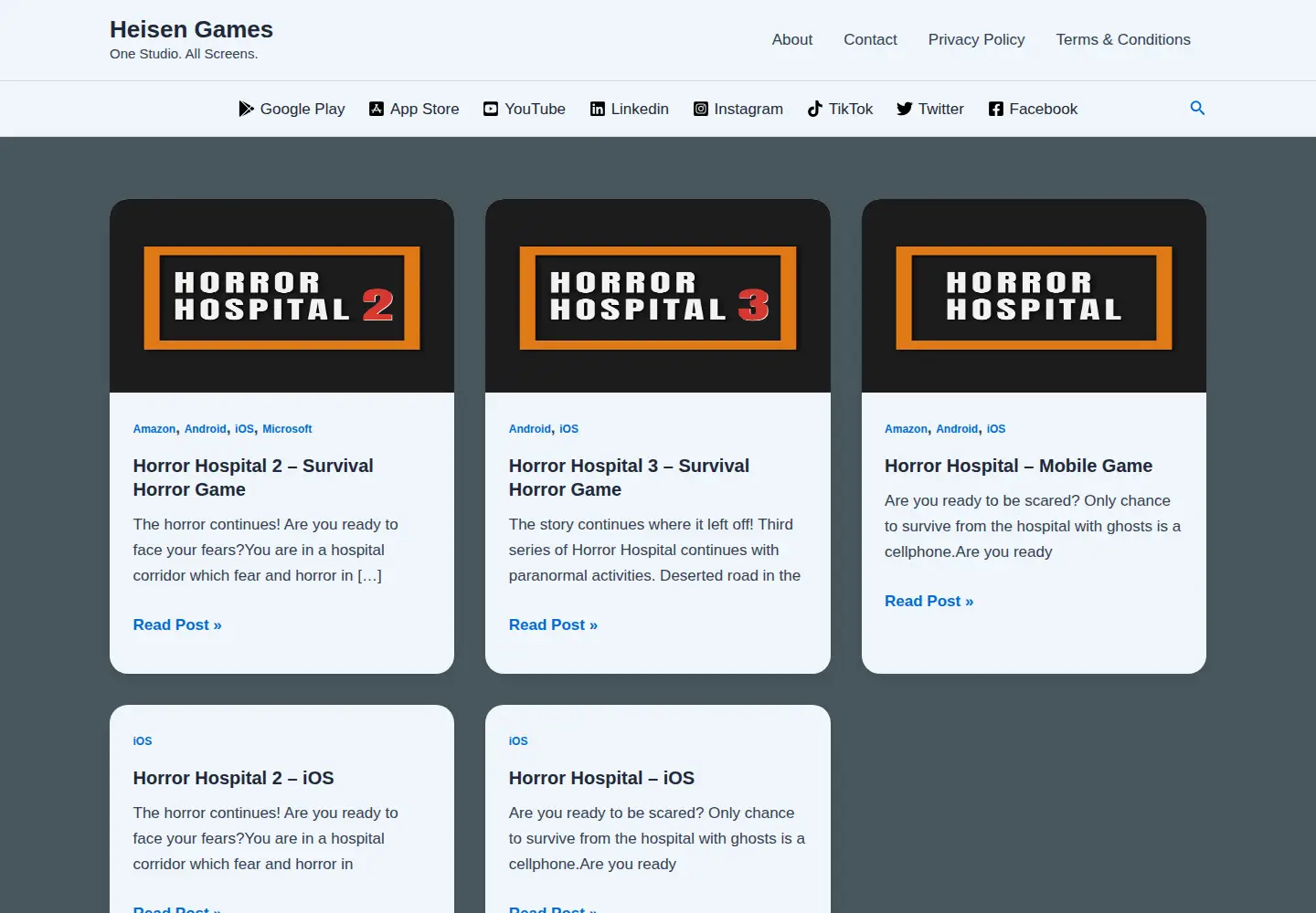Screenshot of heisengames.com