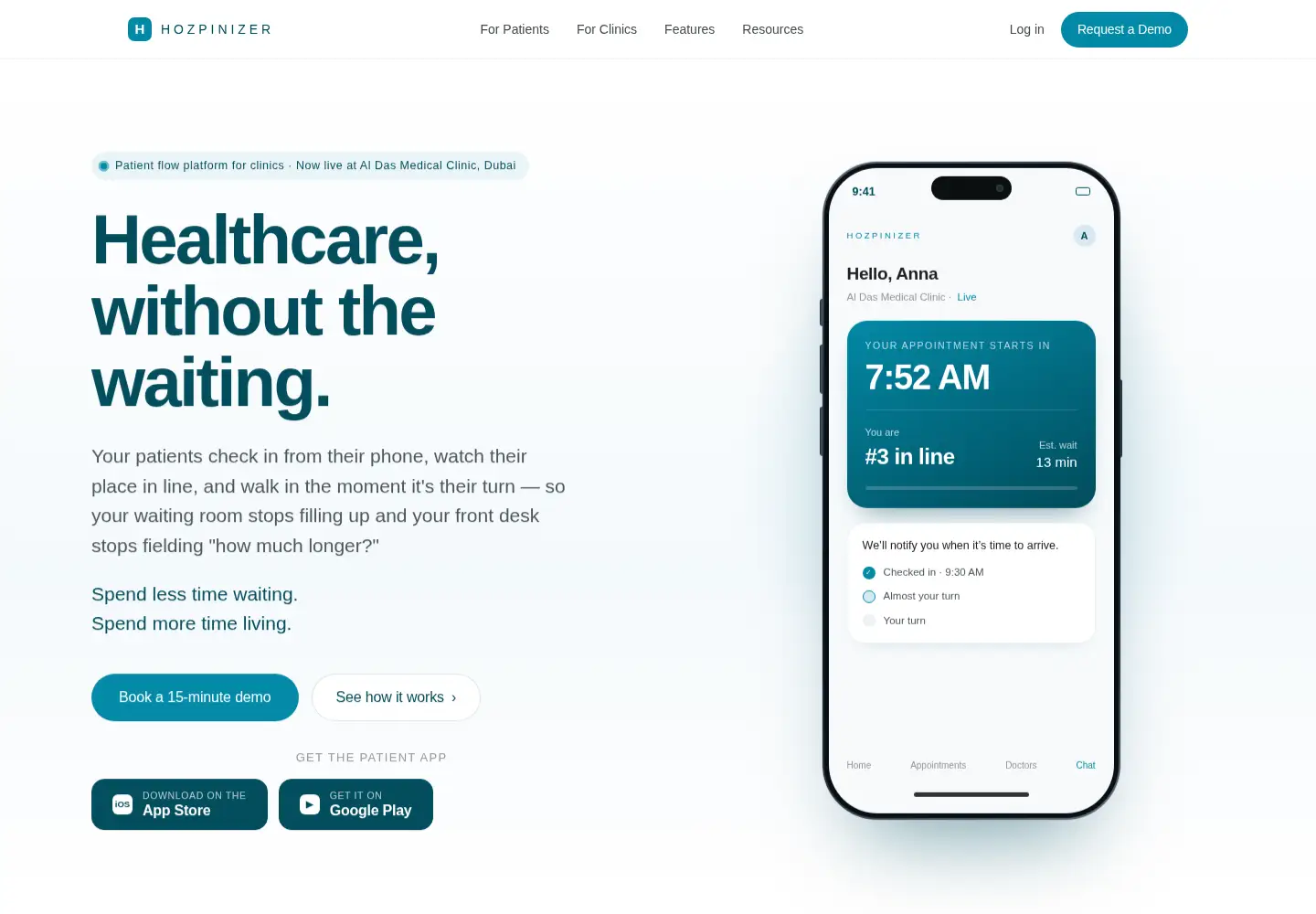 Screenshot of hospinizer.com