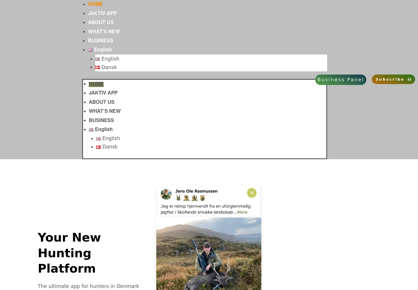 Captured homepage of jaktiv.com in the current scan