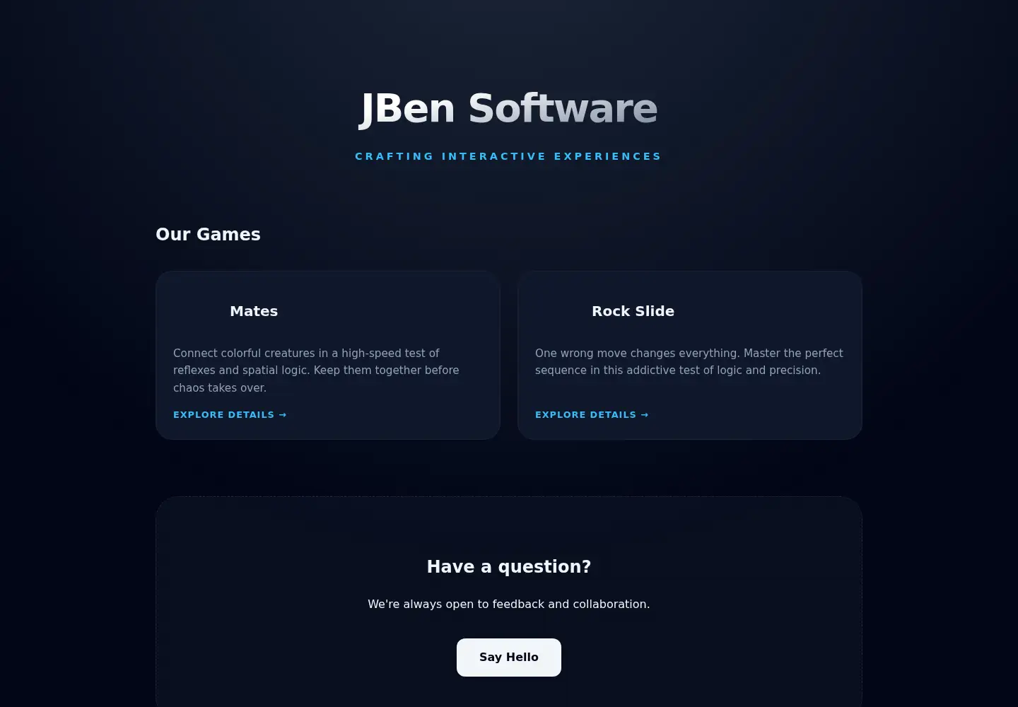 Screenshot of jbensoftware.com