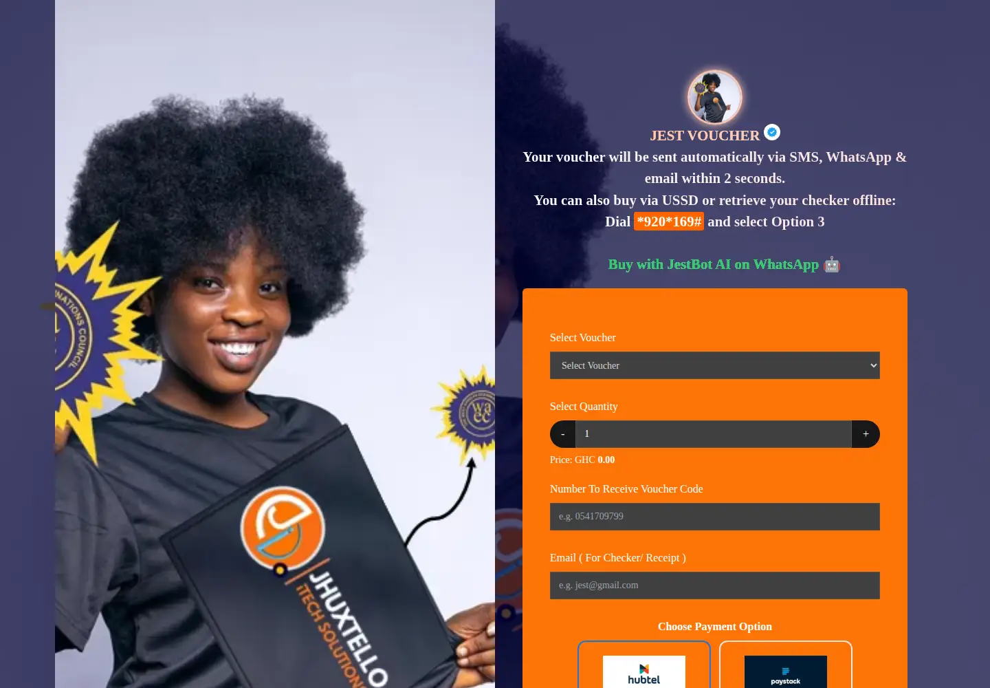 Screenshot of jestvoucher.com