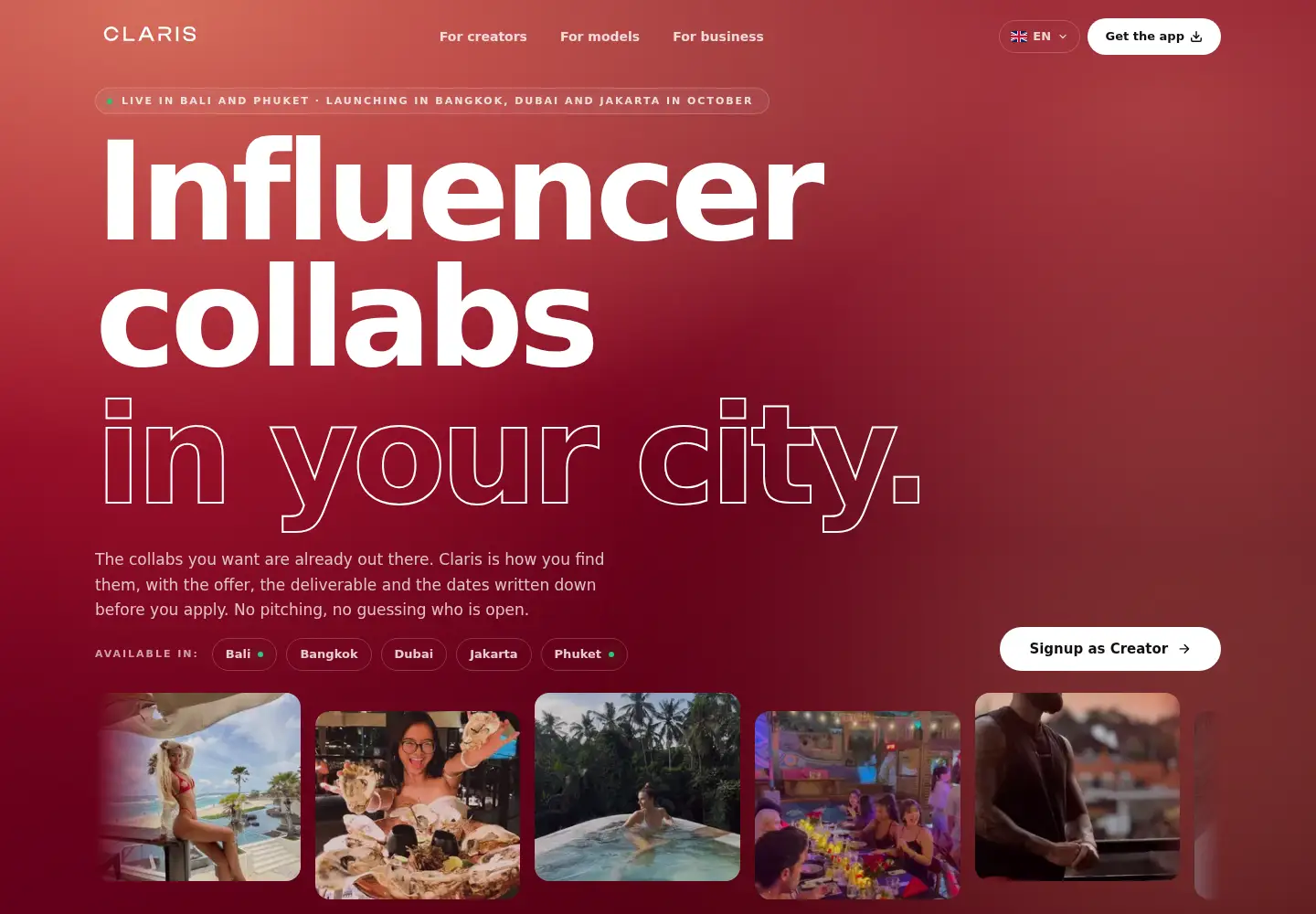 Screenshot of joinclaris.com