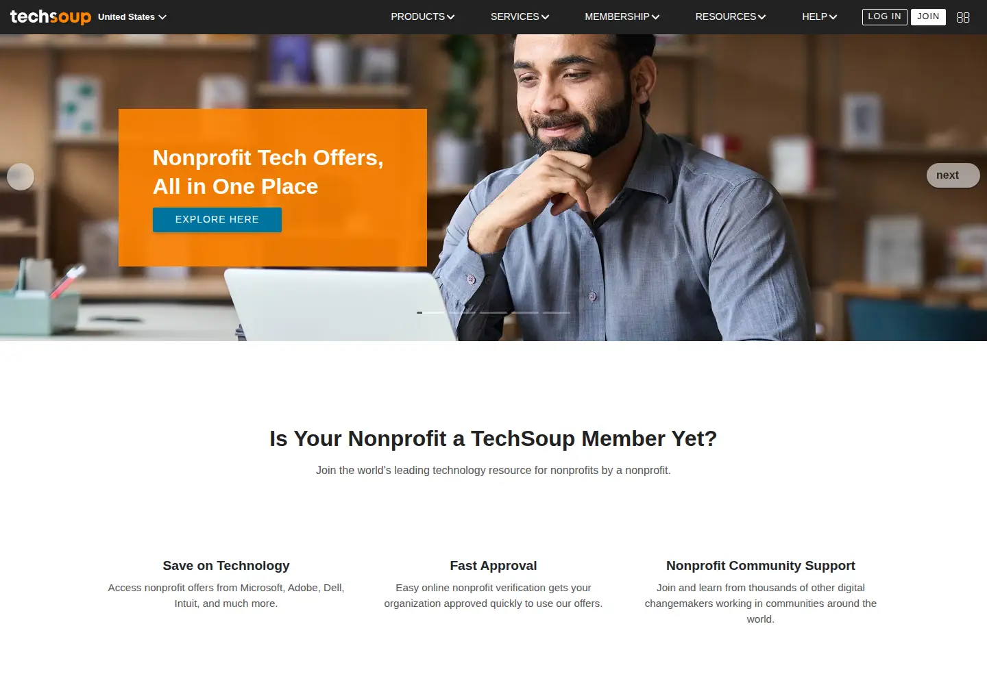 Screenshot of techsoup.org