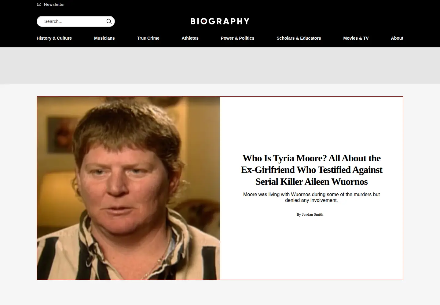 Screenshot of biography.com