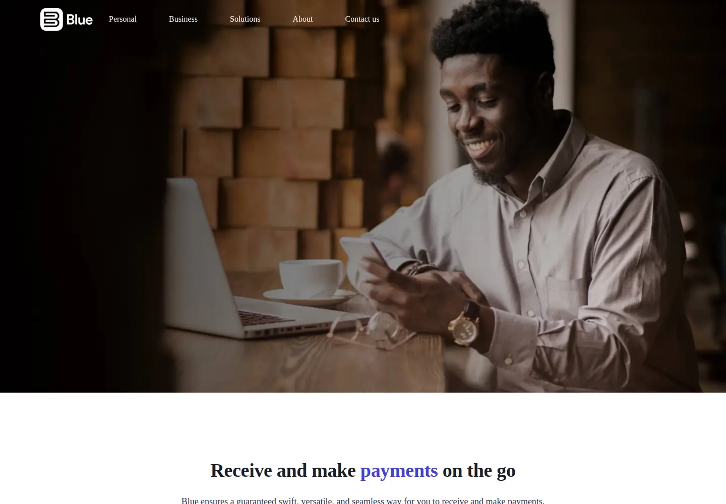 Screenshot of paymeblue.com
