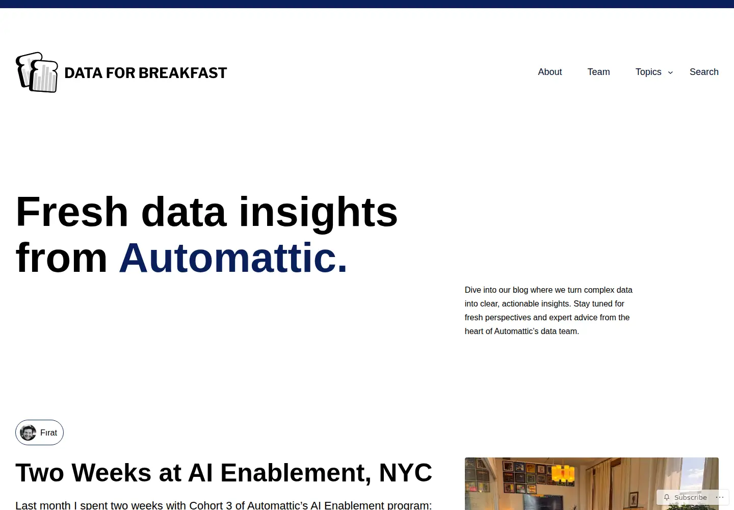 Screenshot of data.blog