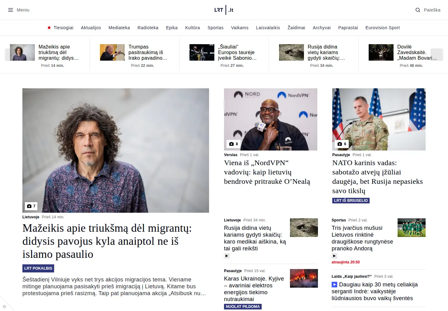 Screenshot of lrt.lt