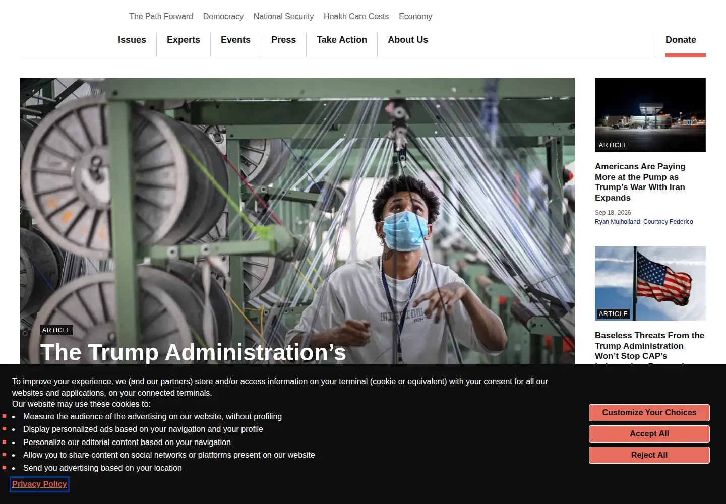 Screenshot of americanprogress.org
