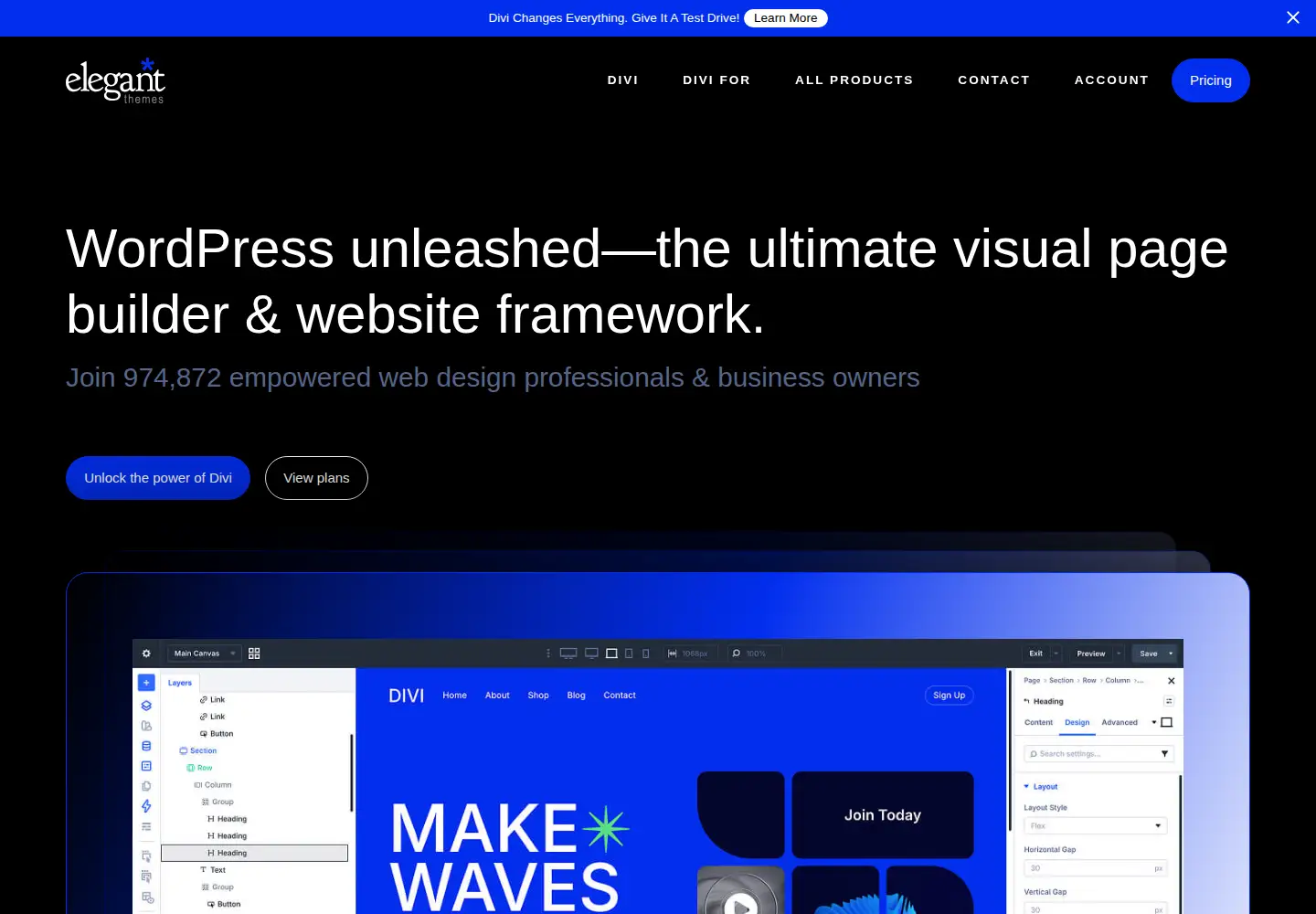 Screenshot of elegantthemes.com