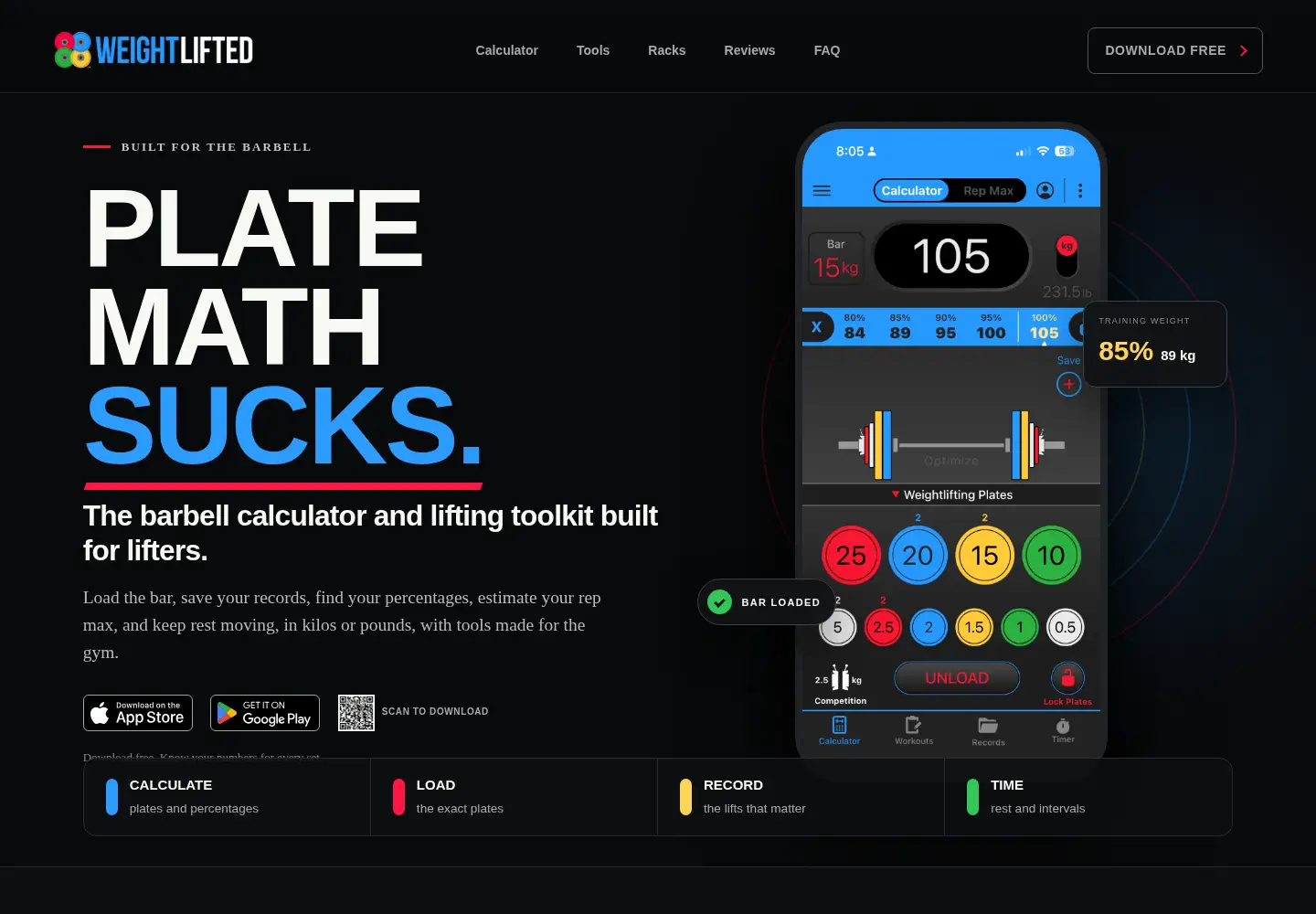 Screenshot of weightlifted.com