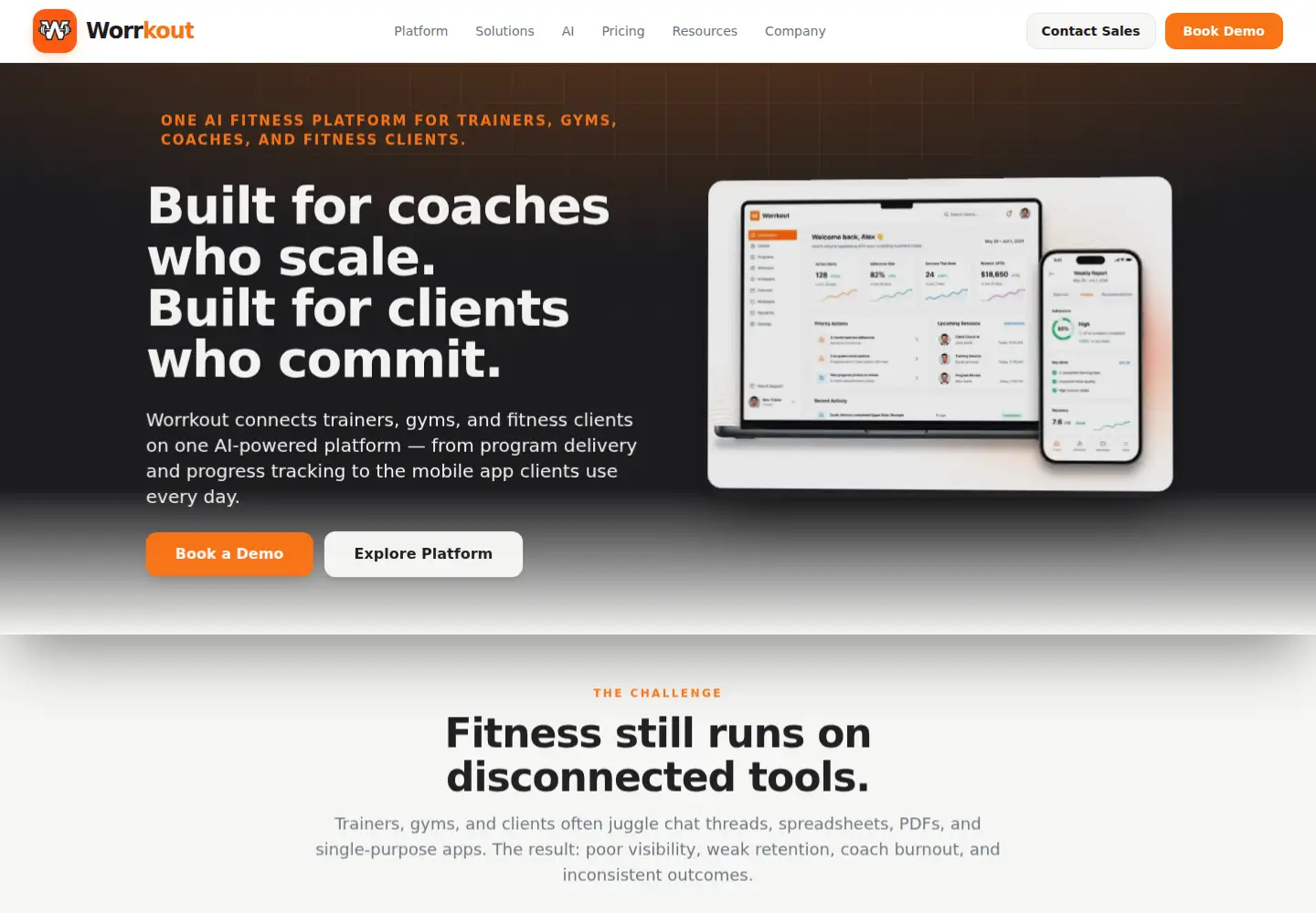 Screenshot of worrkout.com