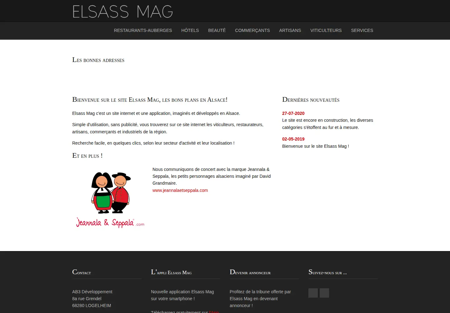 Screenshot of elsassmag.fr