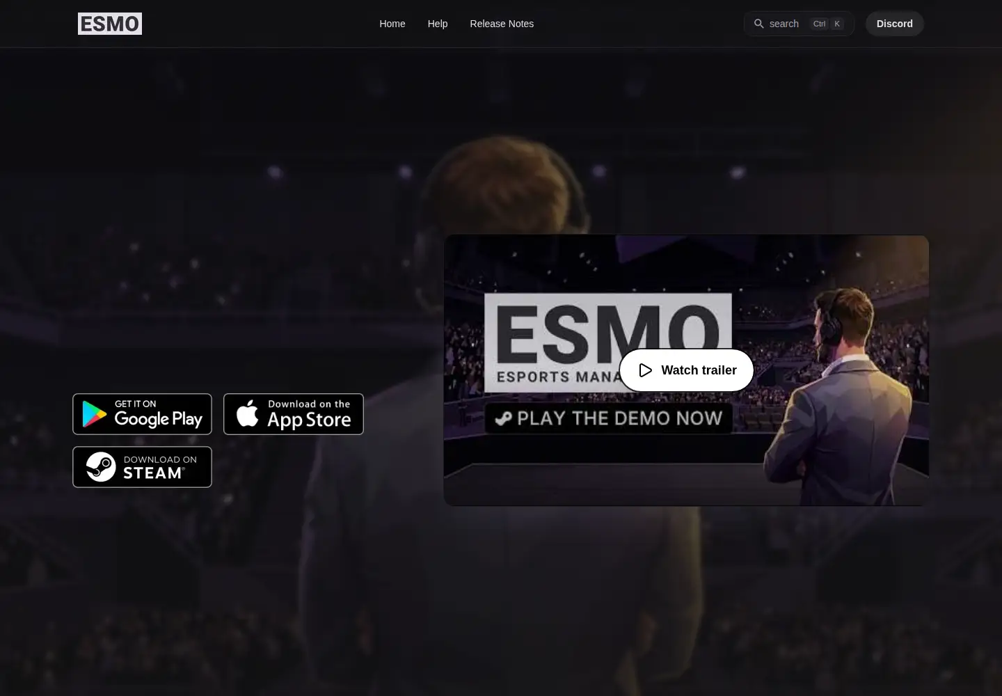 Captured homepage of esmo.gg in the current scan