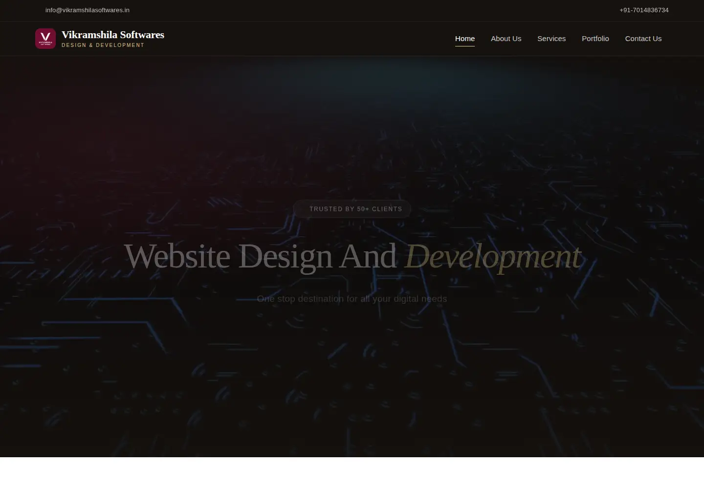 Screenshot of vikramshilasoftwares.in