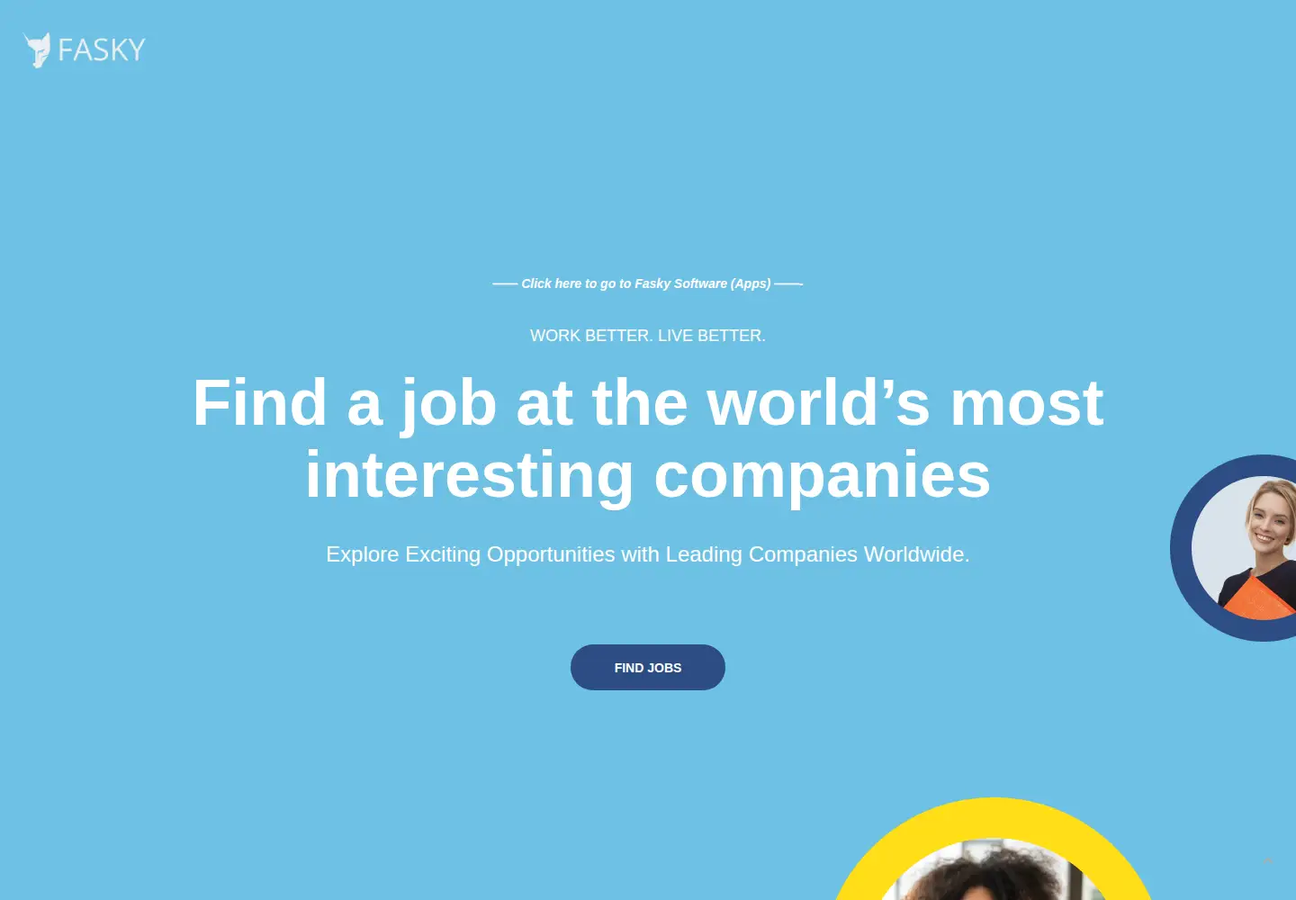 Captured homepage of fasky.io in the current scan
