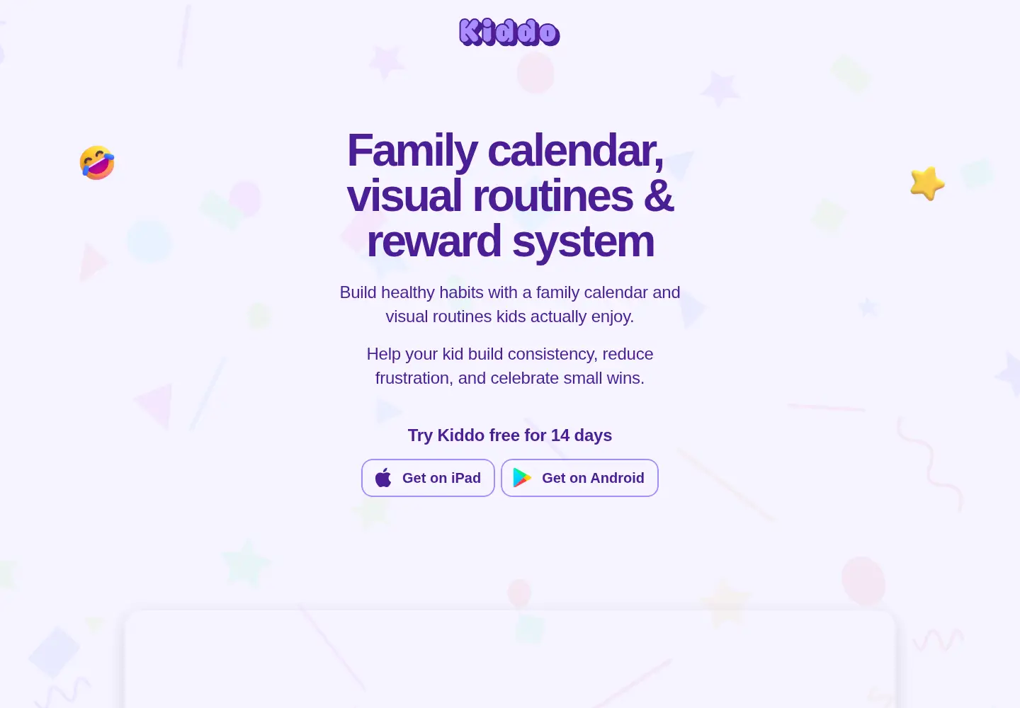 Captured homepage of kiddo.kids in the current scan