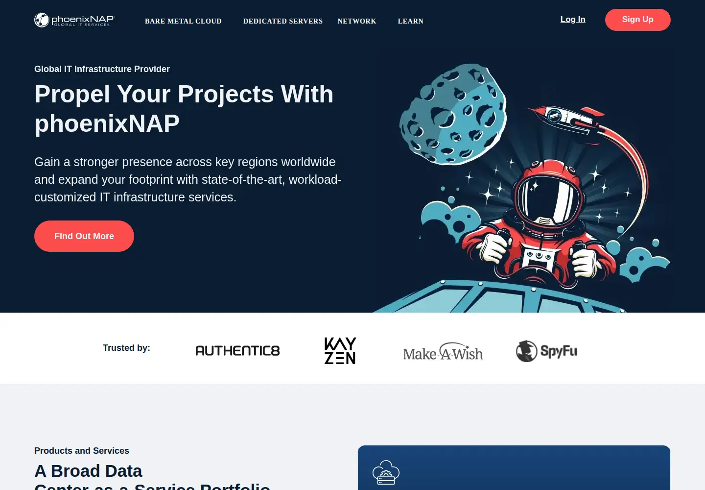 Screenshot of phoenixnap.com