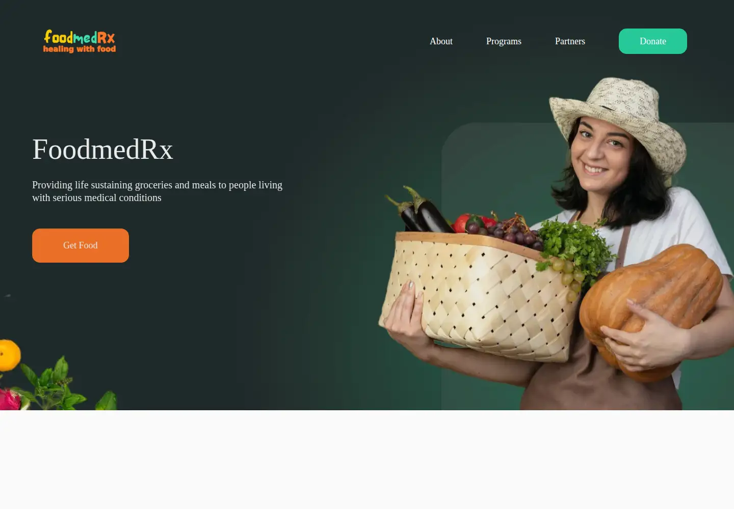 Captured homepage of foodmedrx.org in the current scan