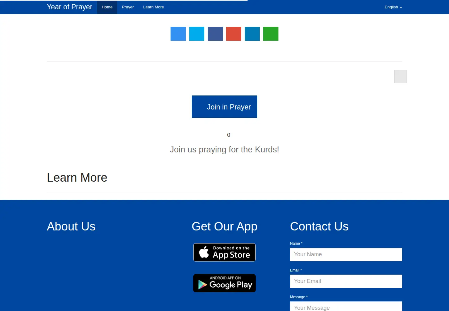 Screenshot of prayforkorea.org