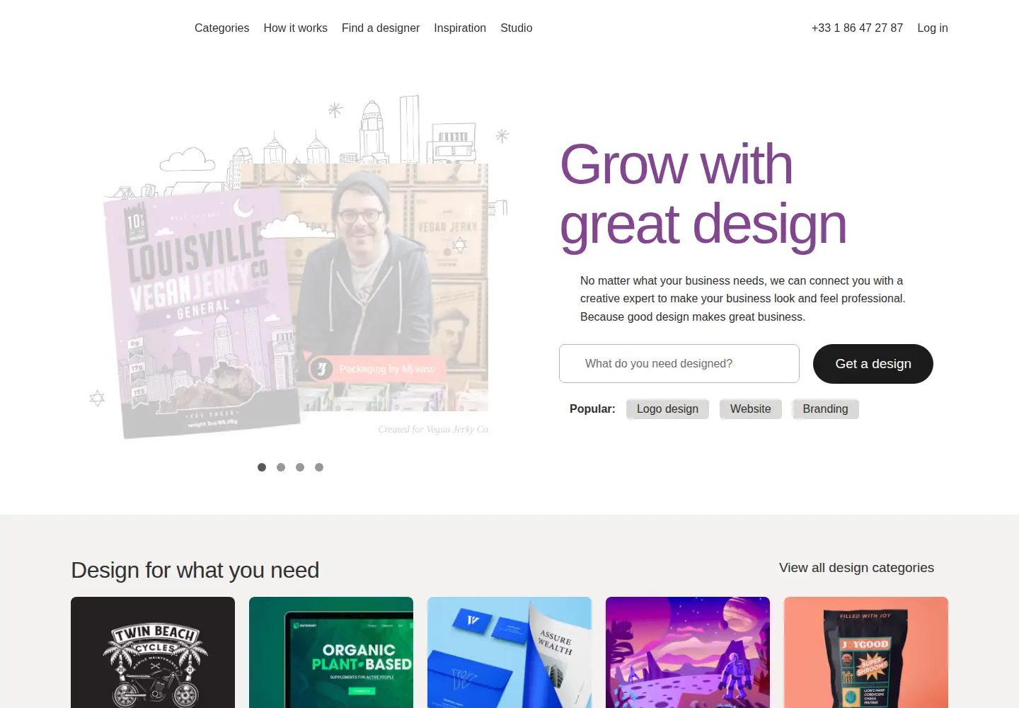 Screenshot of 99designs.com