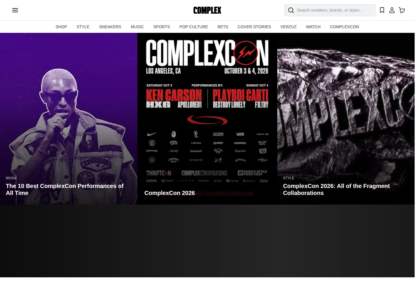Screenshot of complex.com