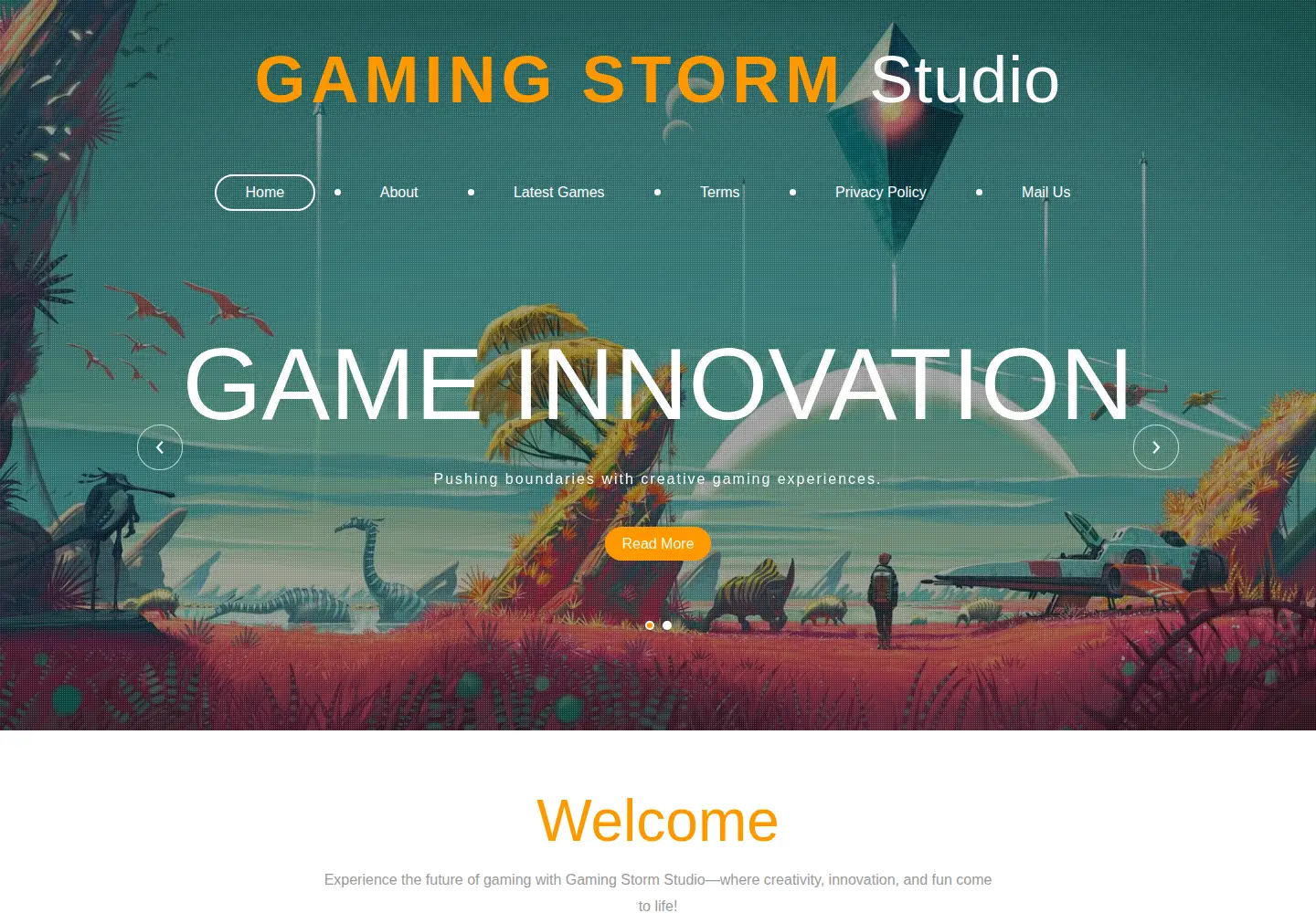 Screenshot of gamingstormstudio.website