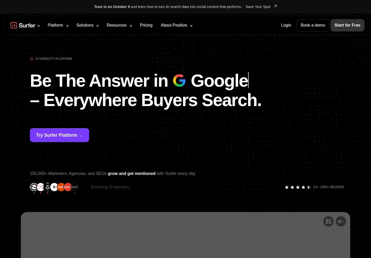 Screenshot of surferseo.com