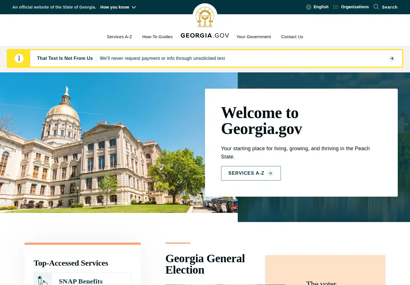 Screenshot of ga.gov