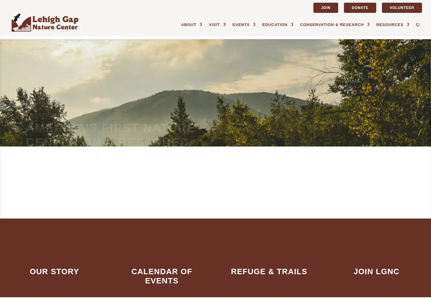 Captured homepage of lgnc.org in the current scan