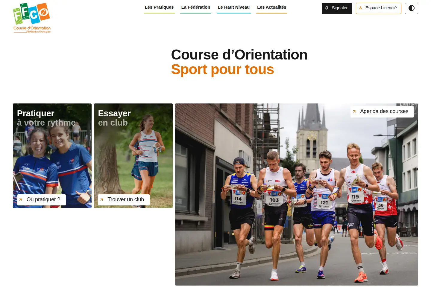 Screenshot of ffcorientation.fr