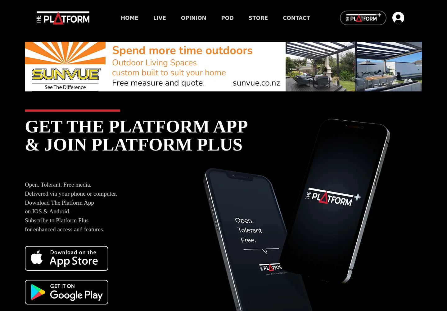 Screenshot of theplatform.kiwi