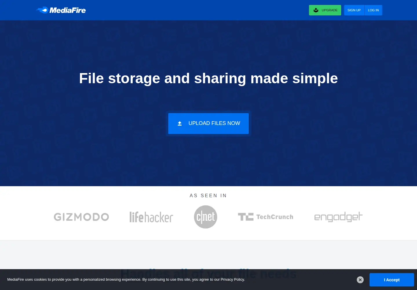 Screenshot of mediafire.com