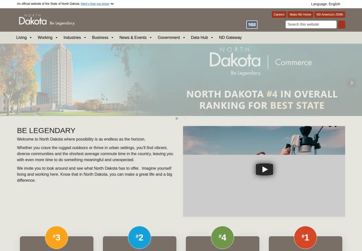 Screenshot of nd.gov