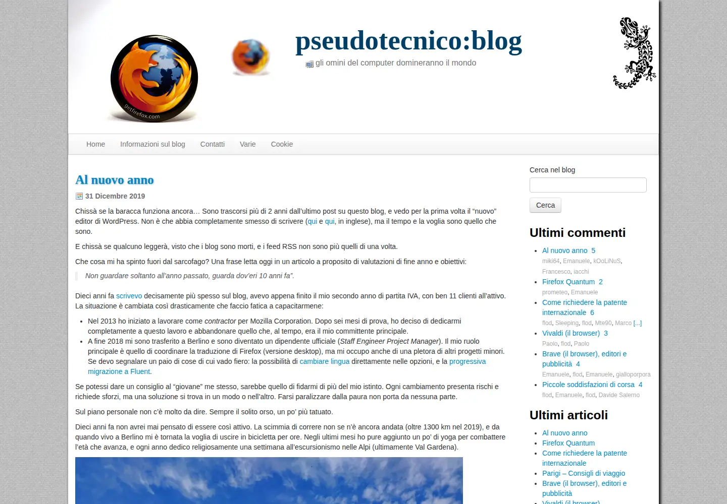 Captured homepage of pseudotecnico.org in the current scan