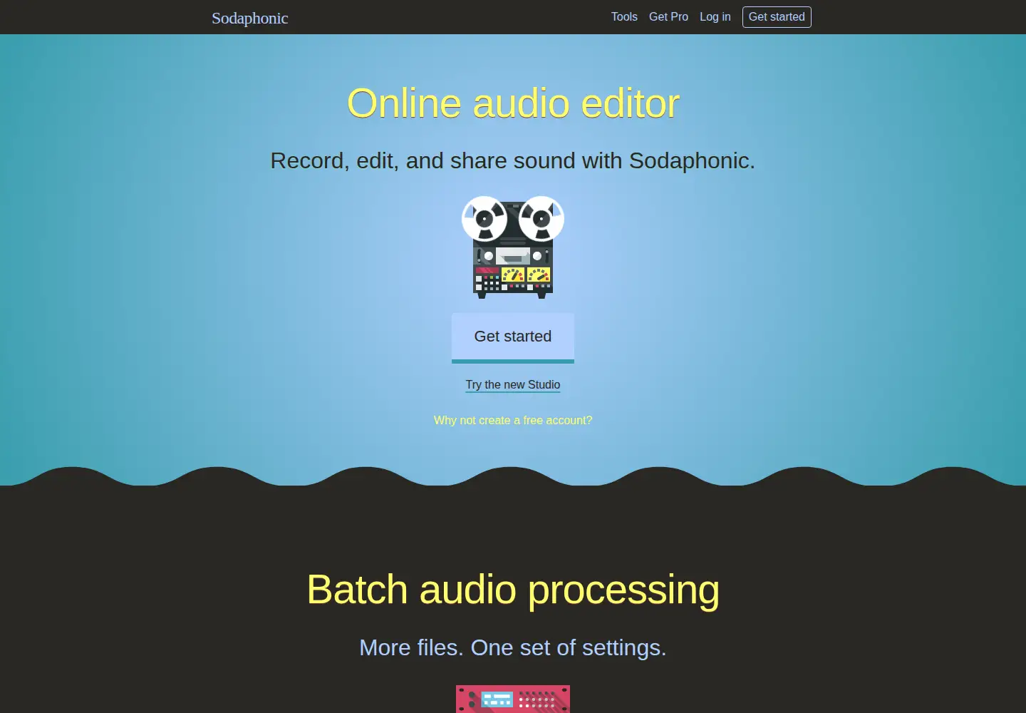 Screenshot of sodaphonic.com