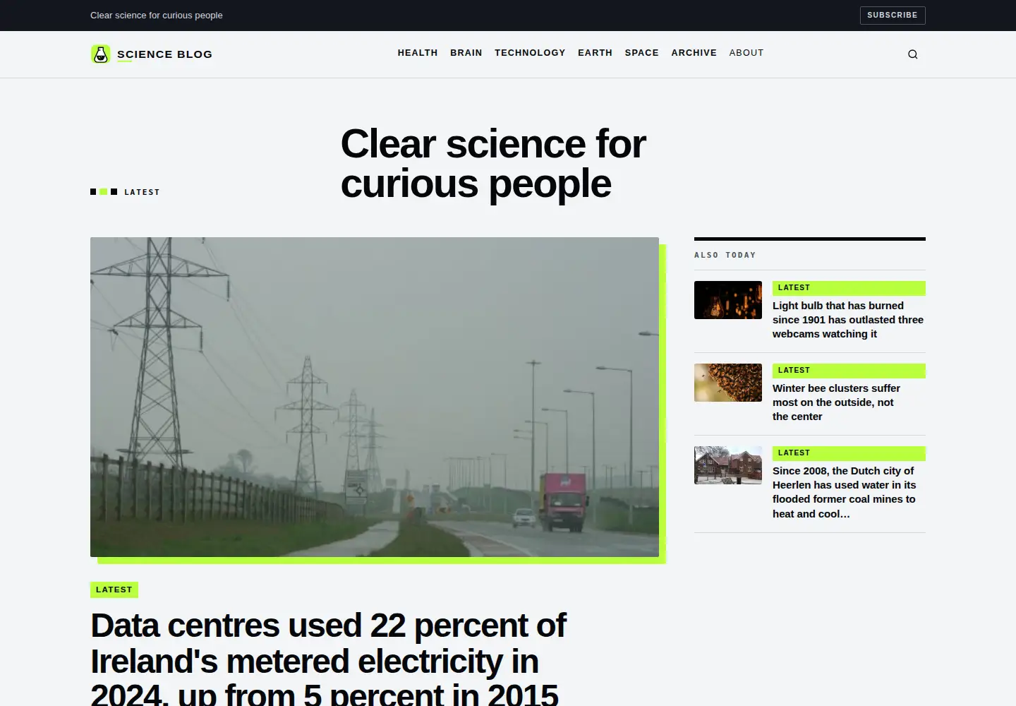 Screenshot of scienceblog.com