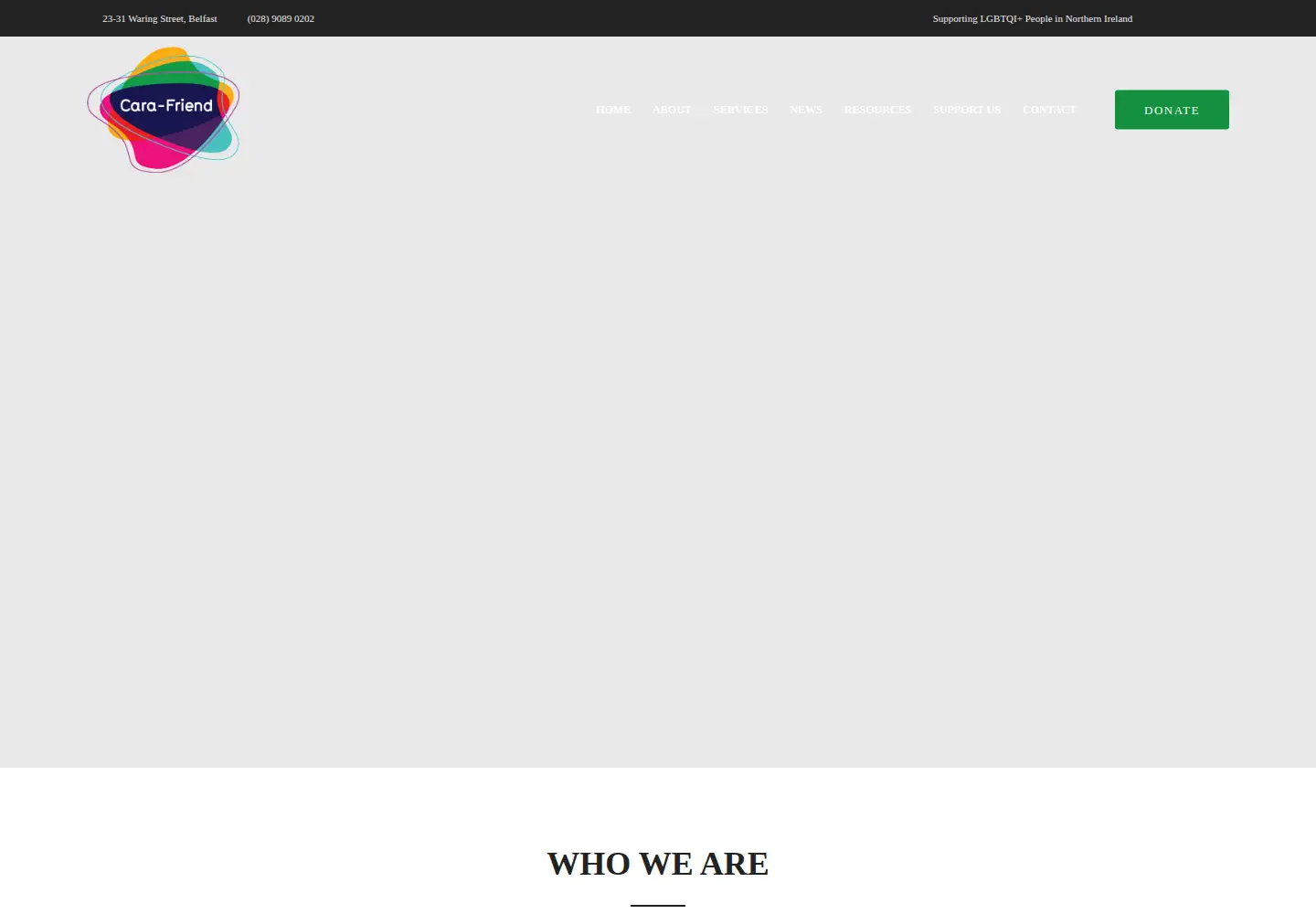 Captured homepage of cara-friend.org.uk in the current scan