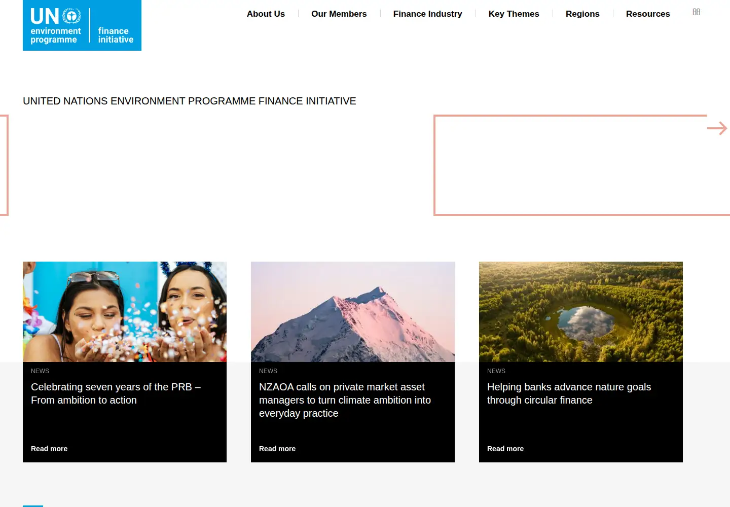Screenshot of unepfi.org