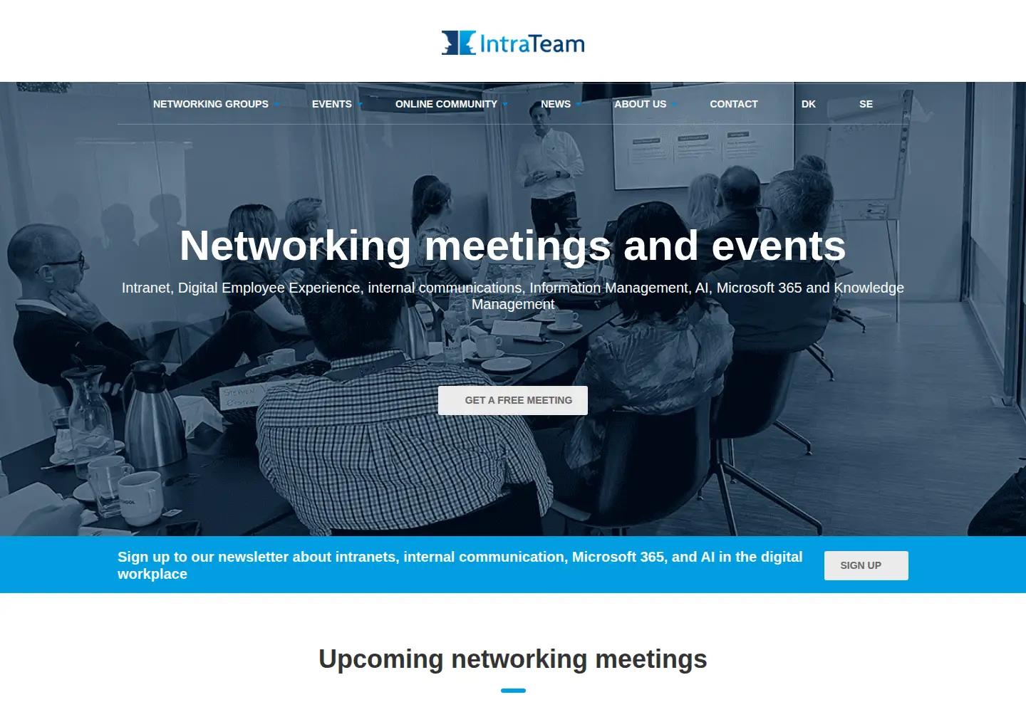 Captured homepage of intrateam.com in the current scan