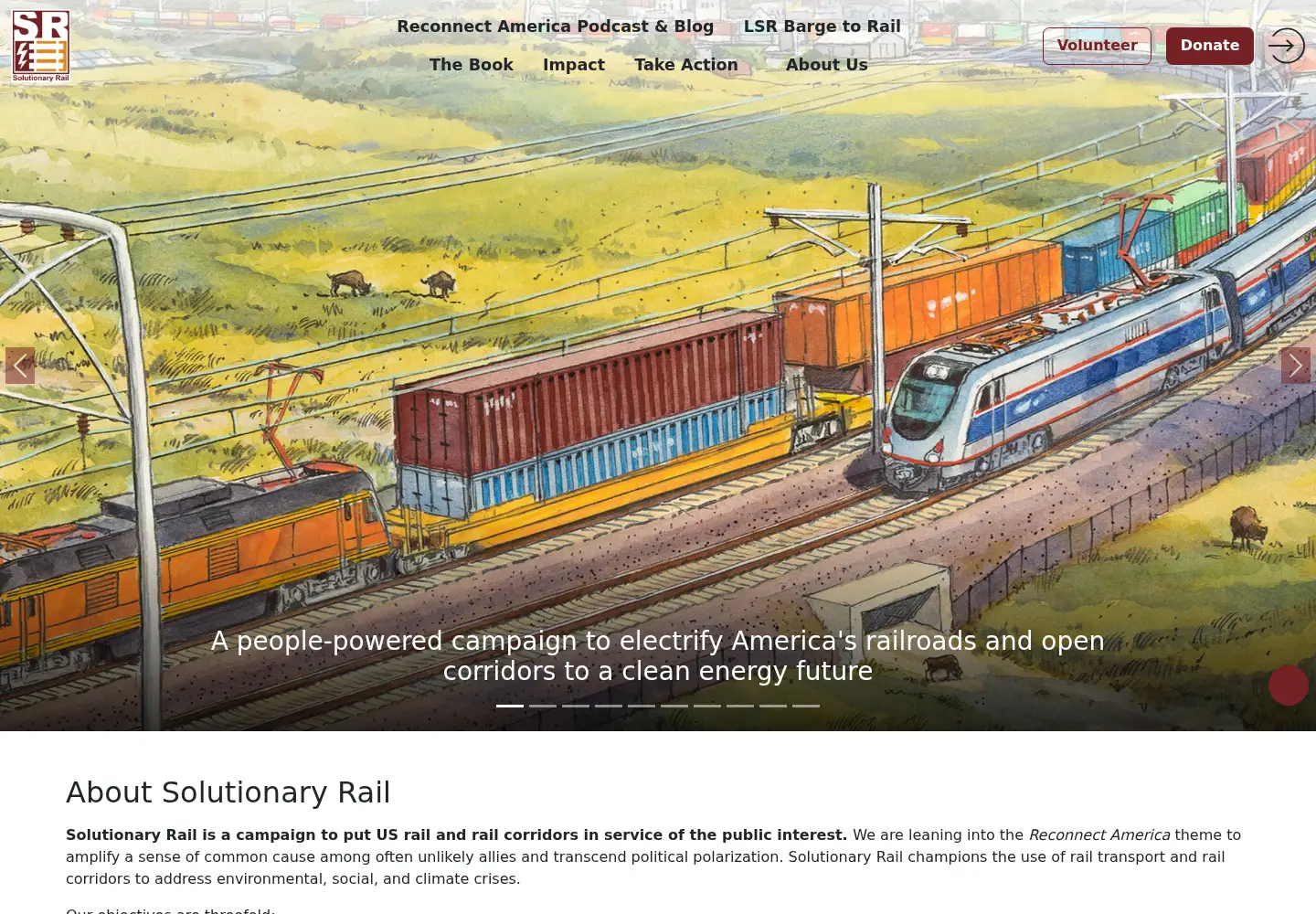 Screenshot of solutionaryrail.org