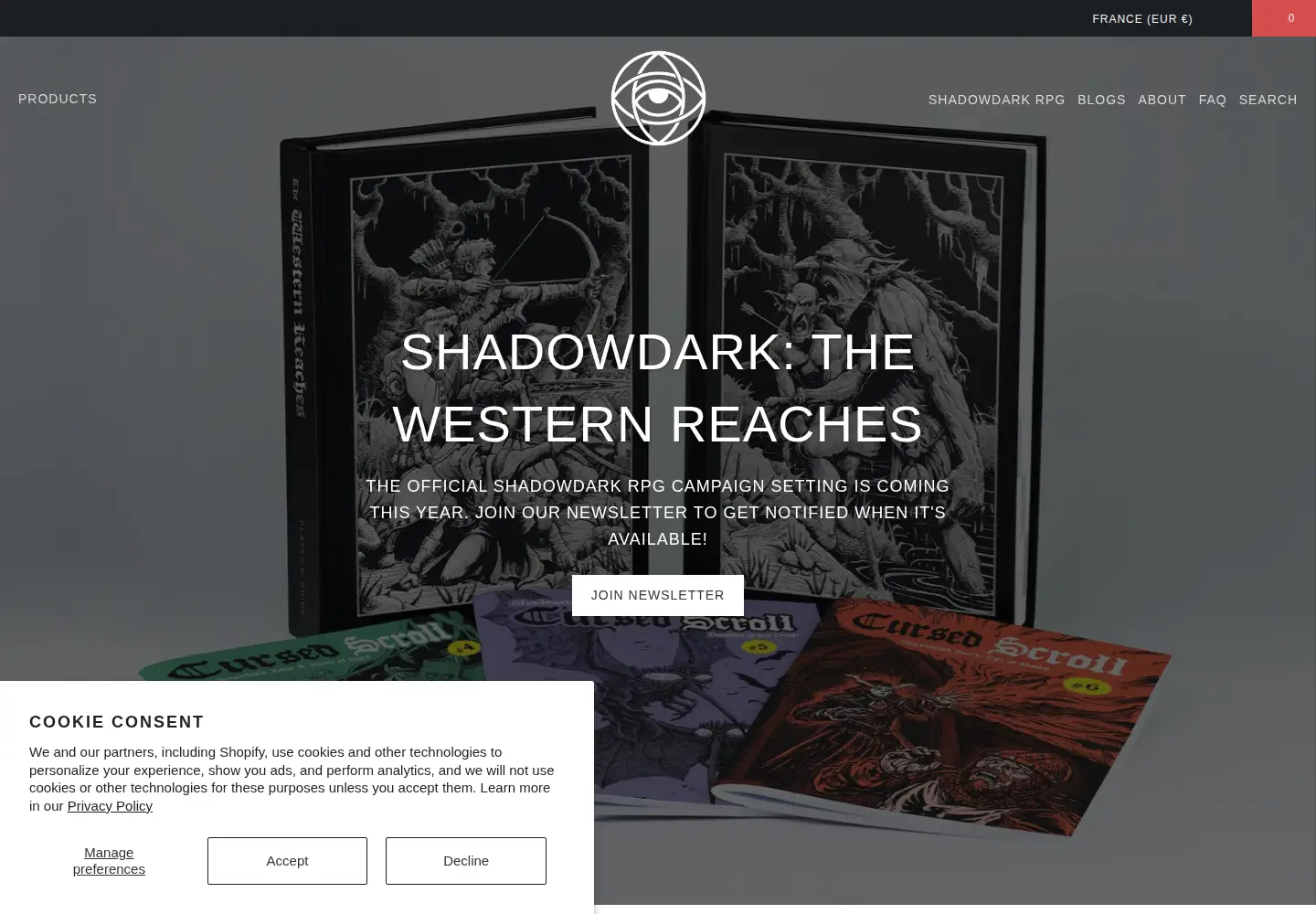Captured homepage of thearcanelibrary.com in the current scan