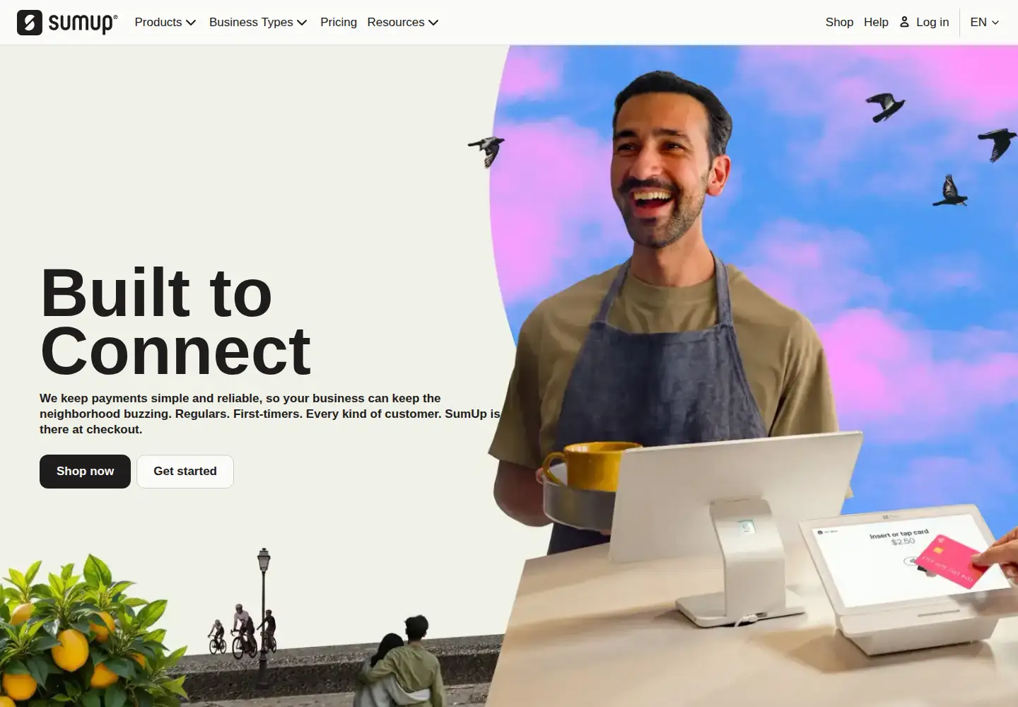 Screenshot of sumup.com