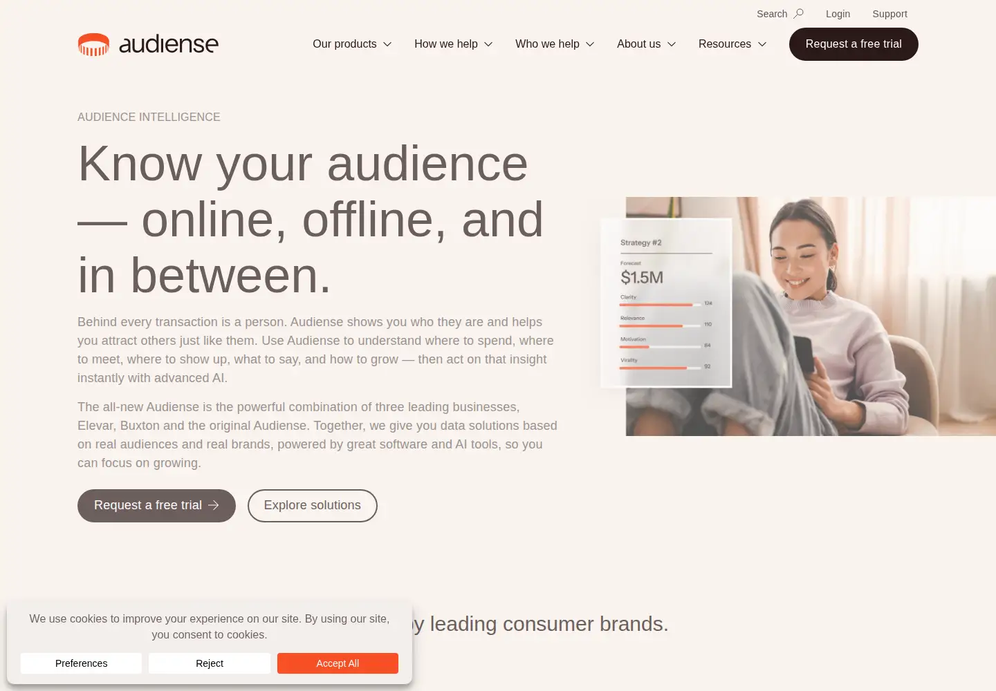 Screenshot of audiense.com