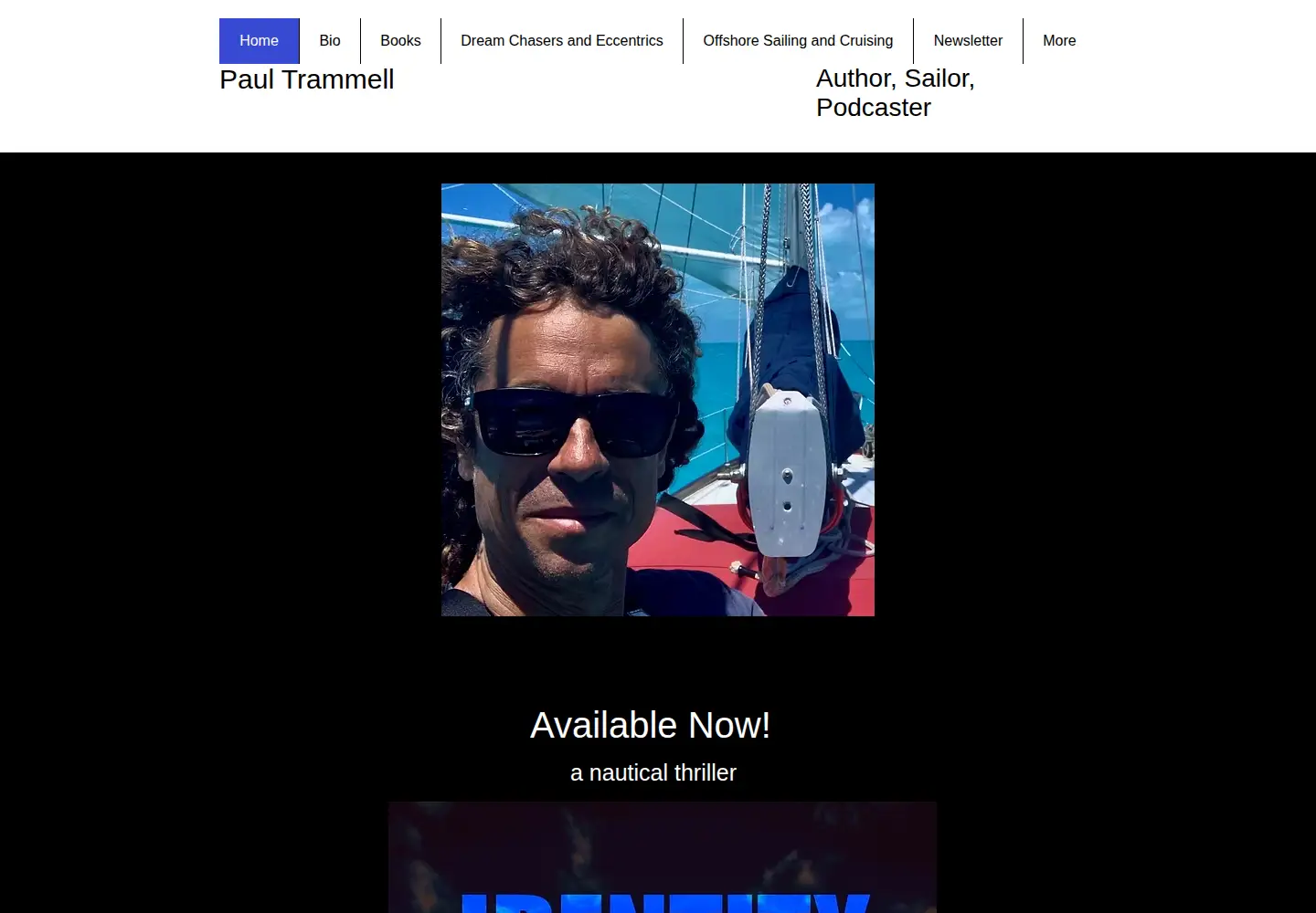 Captured homepage of paultrammell.com in the current scan